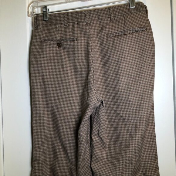The Vintage Twin (Sears) Classic Tweed Tan/Brown Trousers Size 32/30 EUC - Picture 9 of 12